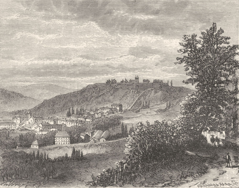 MEUSE. Montmédy 1882 old antique vintage print picture